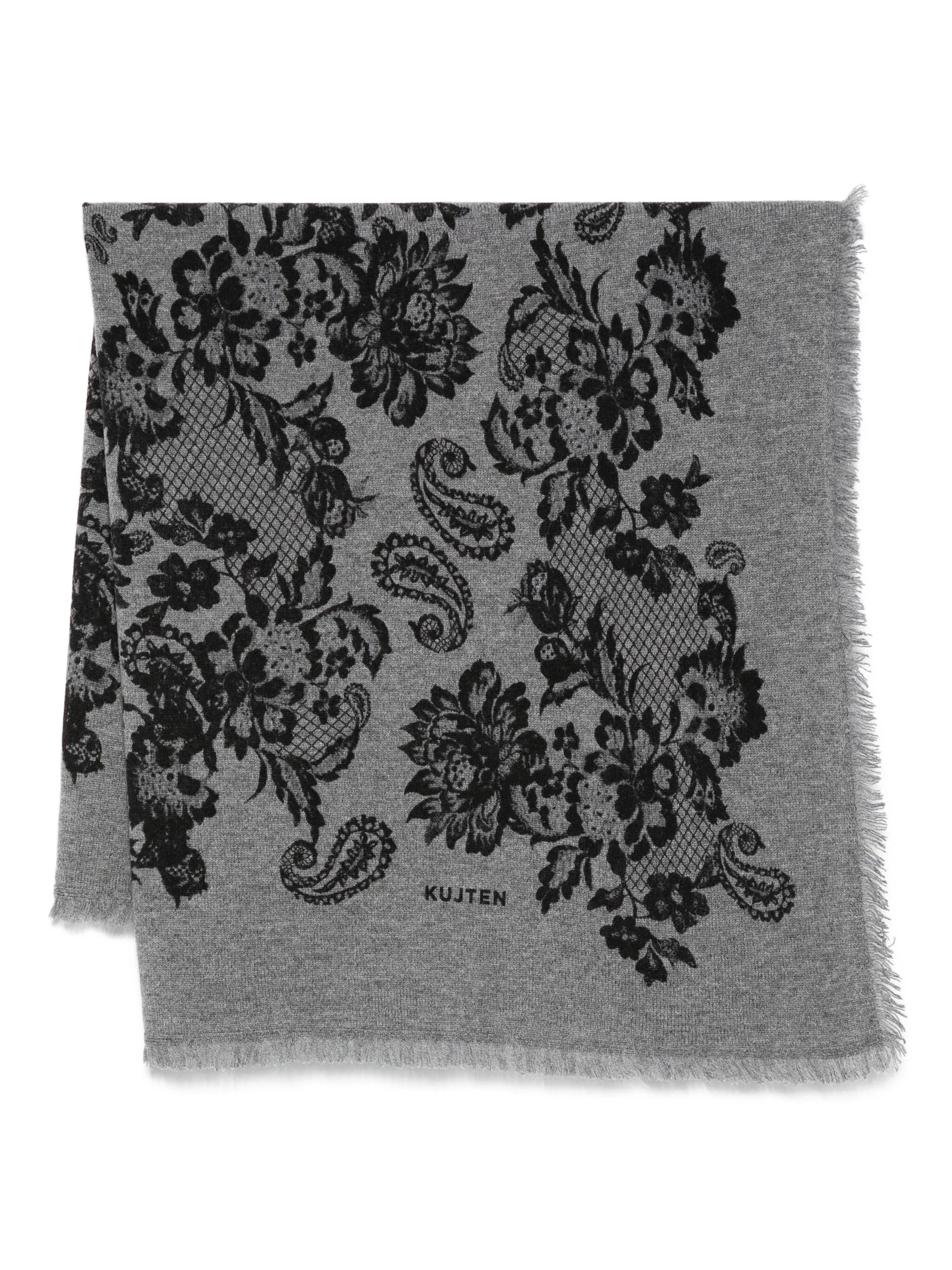 Шарф с цветочным узором Kujten, серый
Шарф с цветочным узором Kujten, серый