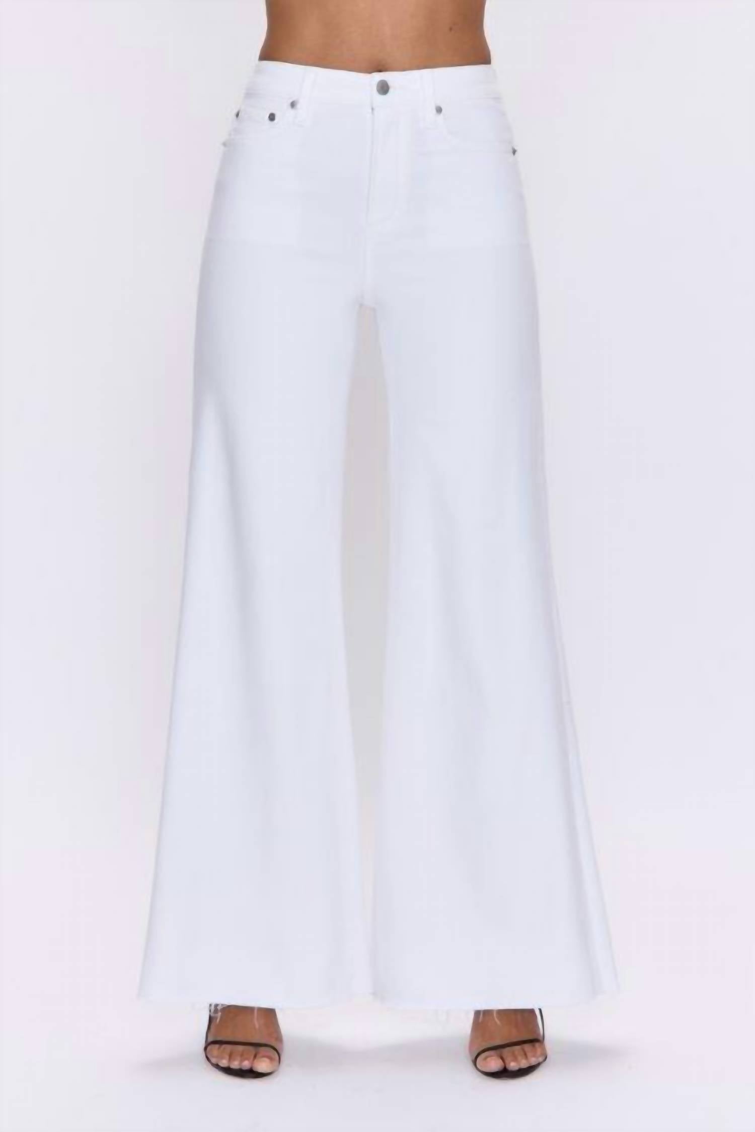 Женские брюки Izzy Mid Rise Wide Leg в ярко-белом цвете PISTOLA 
Женские брюки Izzy Mid Rise Wide Leg в ярко-белом цвете PISTOLA