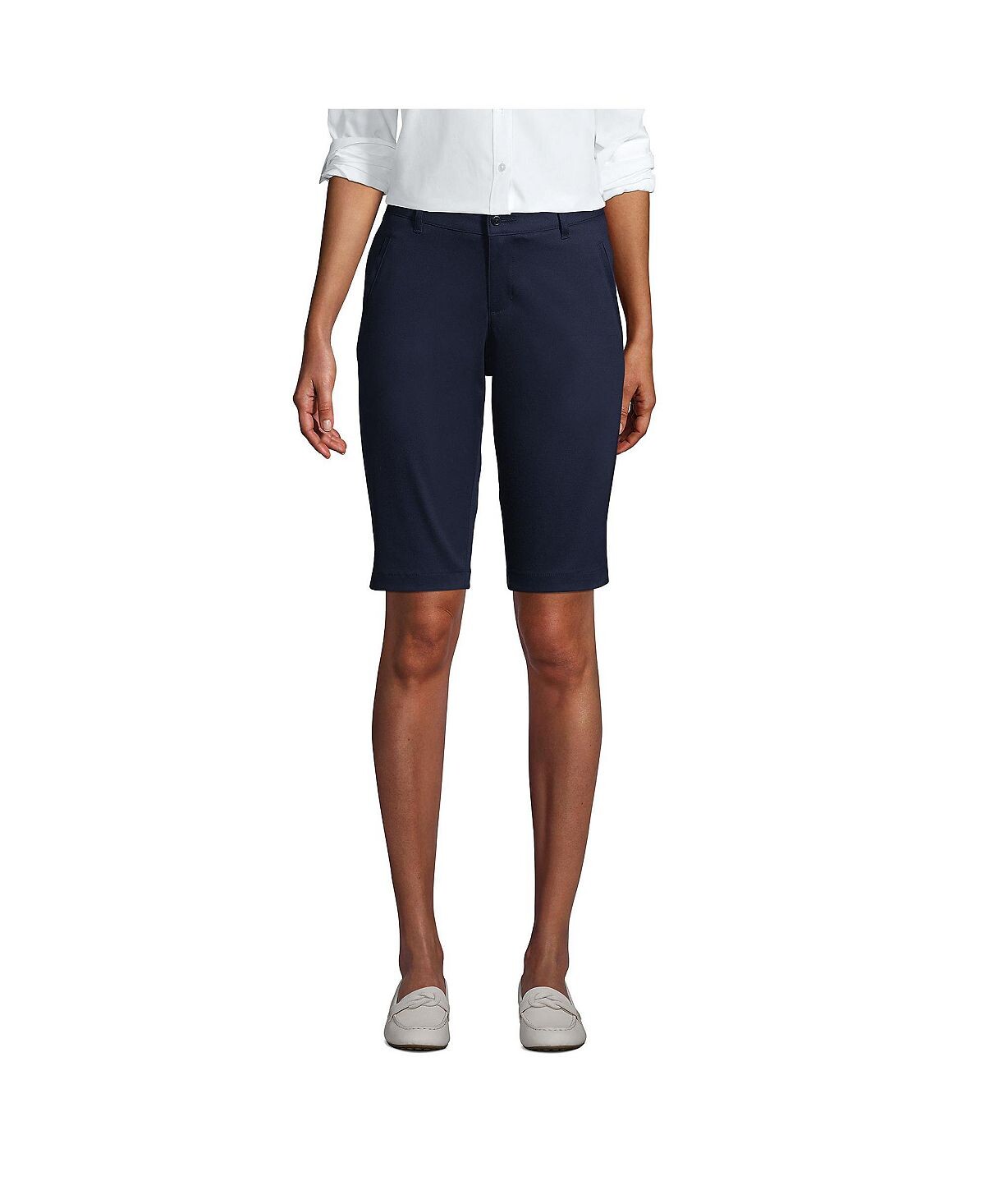 Женские эластичные шорты-бермуды для школьной формы Lands' End
Женские эластичные шорты-бермуды для школьной формы Lands' End