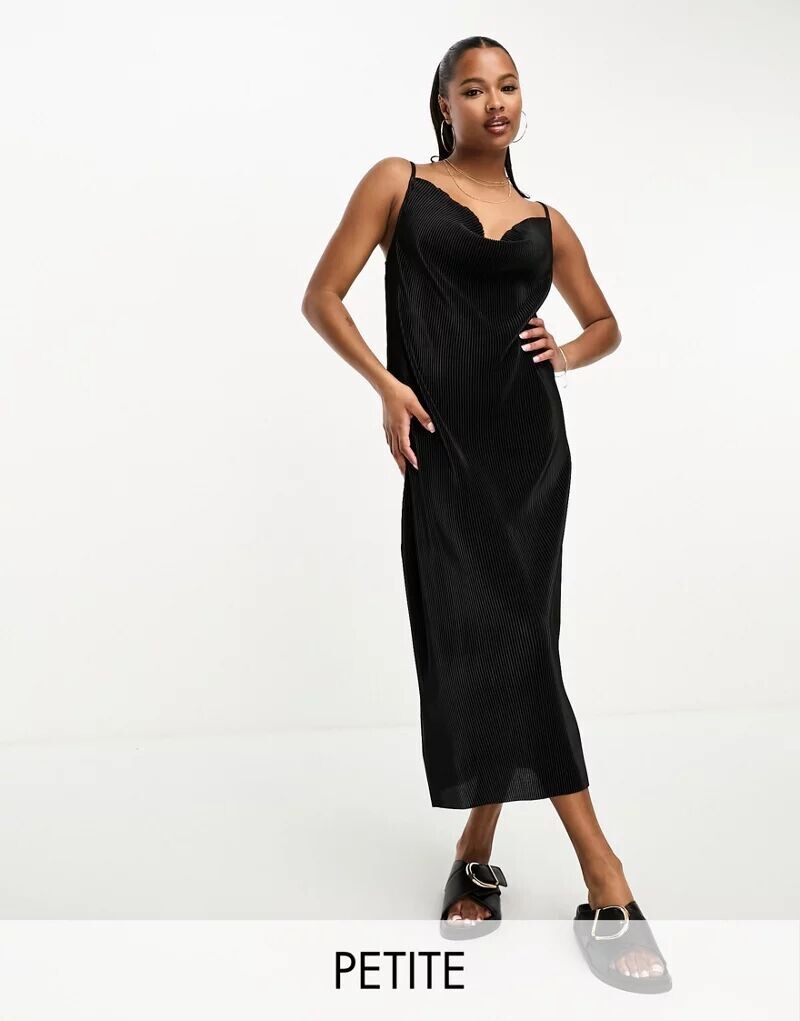 Черное плиссированное платье макси на бретельках с воротником-хомутом Threadbare Petite
Черное плиссированное платье макси на бретельках с воротником-хомутом Threadbare Petite