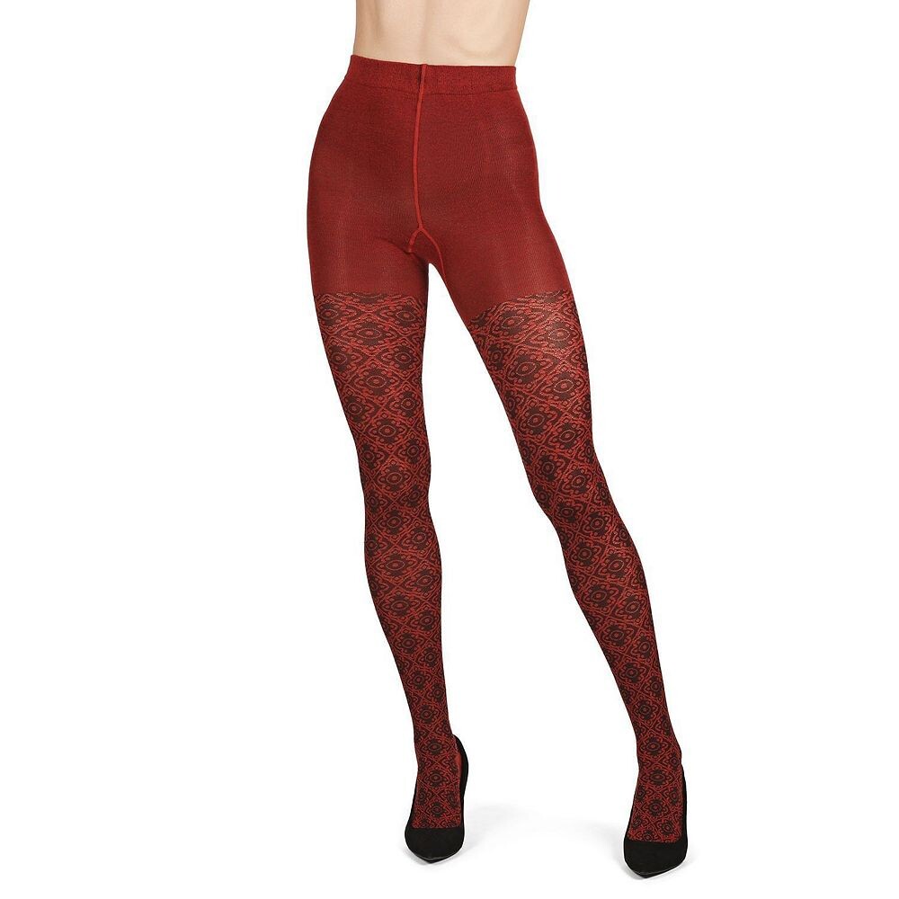 Женские колготки-свитера из хлопковой смеси с ромбовидным узором MeMoi, цвет Ketchup
Женские колготки-свитера из хлопковой смеси с ромбовидным узором MeMoi, цвет Ketchup