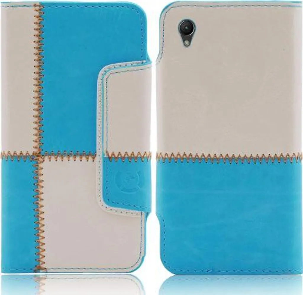 Чехол для Sony Xperia Z (L36H) numia книжный узор, сине-белый 
Чехол для Sony Xperia Z (L36H) numia книжный узор, сине-белый