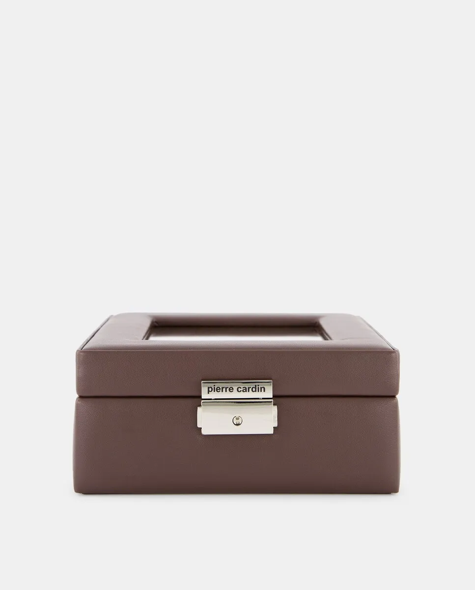 Маленький корпус часов Pierre Cardin с прозрачной крышкой и ключом коричневого цвета PU
Маленький корпус часов Pierre Cardin с прозрачной крышкой и ключом коричневого цвета PU