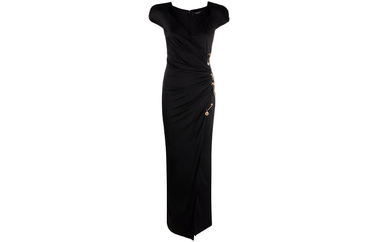 VERSACE Женское черное платье с коротким рукавом
VERSACE Женское черное платье с коротким рукавом