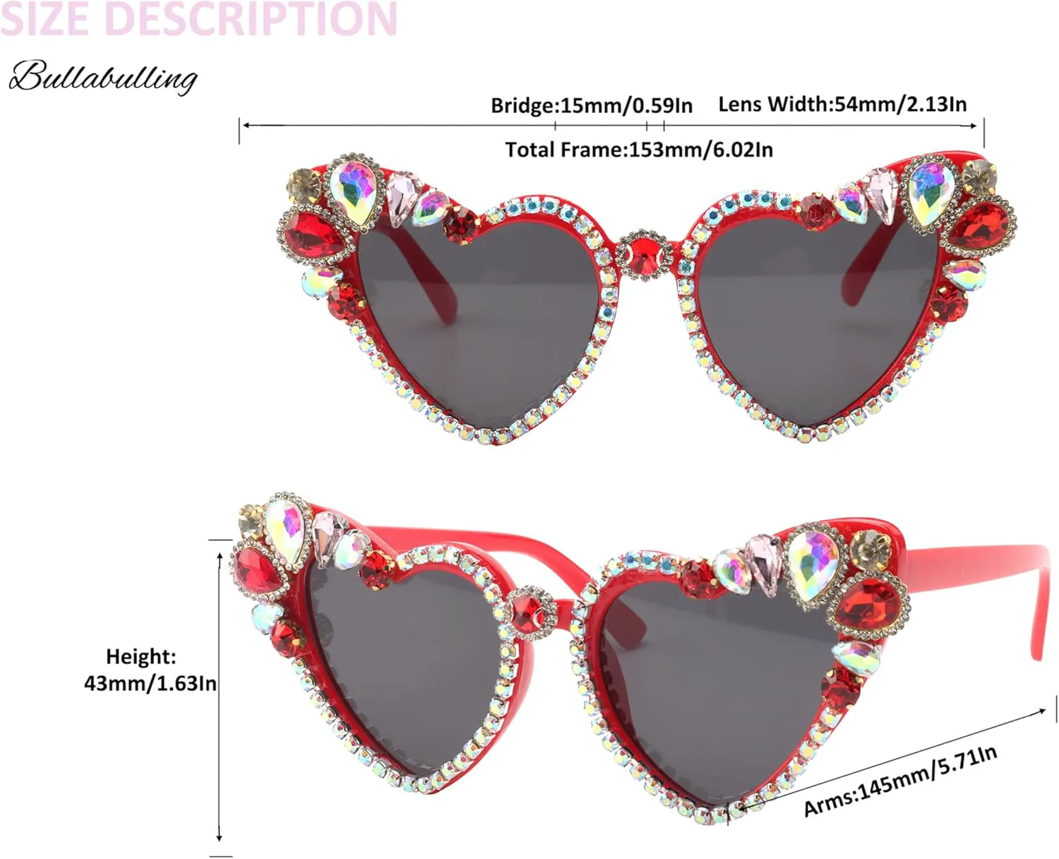 Солнцезащитные очки в форме сердца со стразами для женщин, винтажные, с бриллиантами, большие, для вечеринок, с защитой от ультрафиолета UV400 bullabulling, Red
Солнцезащитные очки в форме сердца со стразами для женщин, винтажные, с бриллиантами, большие, для вечеринок, с защитой от ультрафиолета UV400 bullabulling, Red