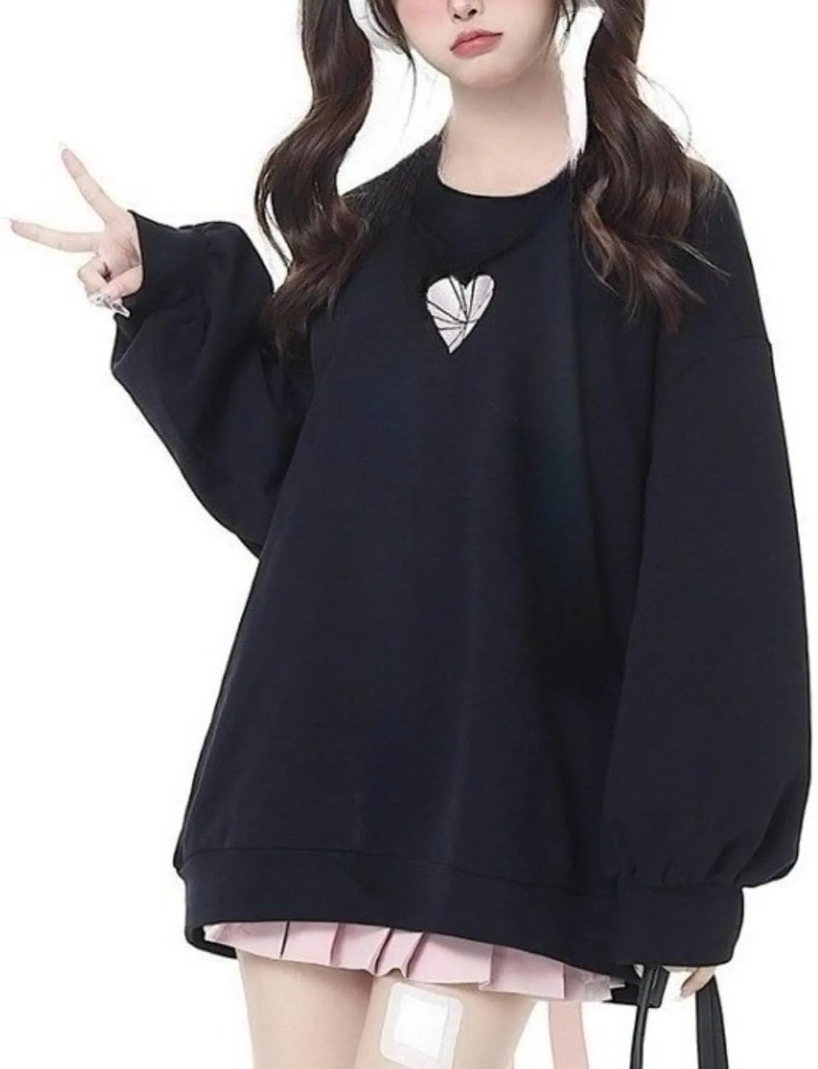 Графический худи с бантом-сердцем, оверсайз, длинный рукав Best Rose
Графический худи с бантом-сердцем, оверсайз, длинный рукав Best Rose