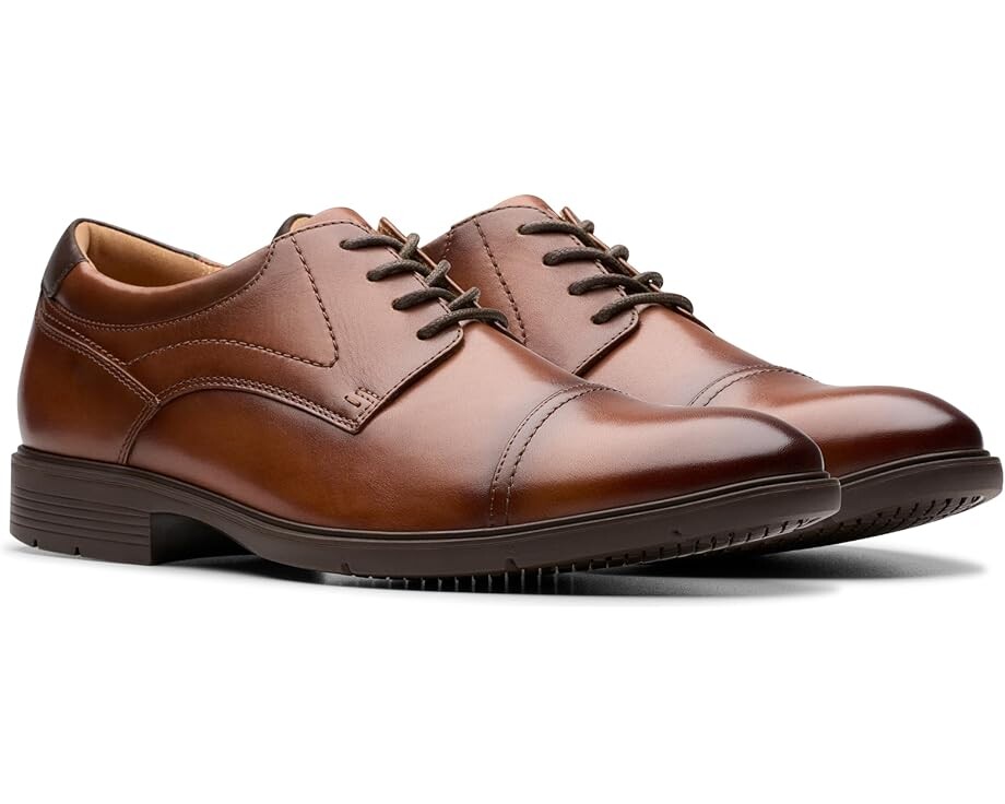 Оксфорды Clarks Eldredge Cap, цвет Dark Tan Leather 
Оксфорды Clarks Eldredge Cap, цвет Dark Tan Leather