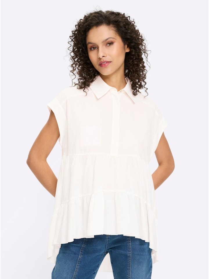 Хлопковая блузка белого цвета Heine
Хлопковая блузка белого цвета Heine