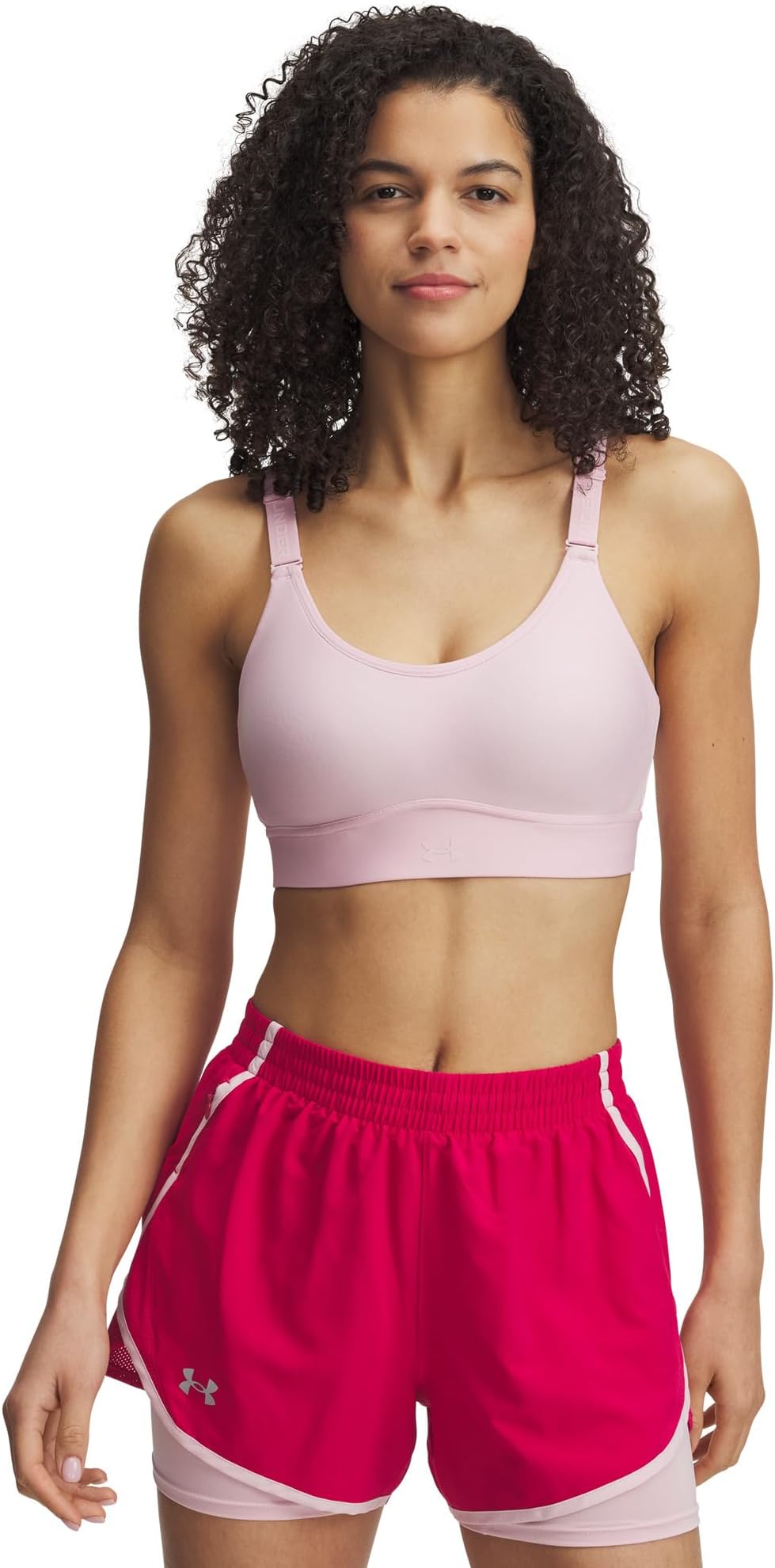 Бюстгальтер Under Armour Infinity Mid Impact Sports Bra, цвет Prime Pink 
Бюстгальтер Under Armour Infinity Mid Impact Sports Bra, цвет Prime Pink