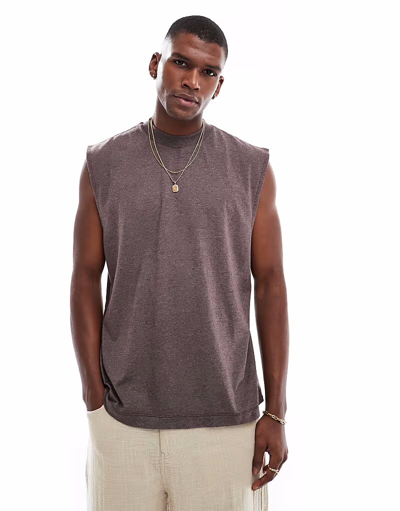 Майка ASOS DESIGN большого размера из перекрашенного коричневого меланжа
Майка ASOS DESIGN большого размера из перекрашенного коричневого меланжа