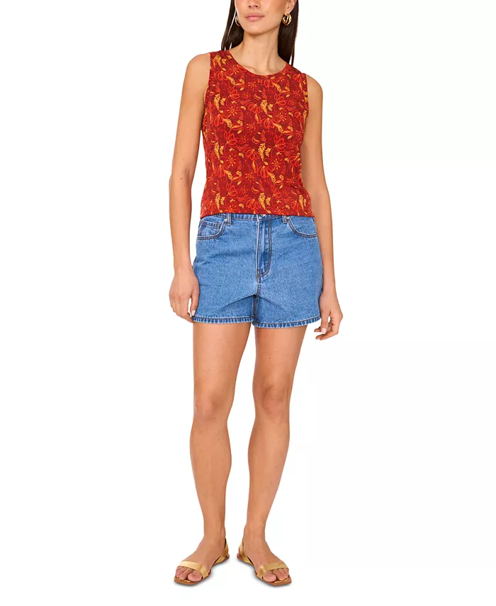 Женский принтованный топ с вырезом "ключ" Vince Camuto, красный
Женский принтованный топ с вырезом "ключ" Vince Camuto, красный