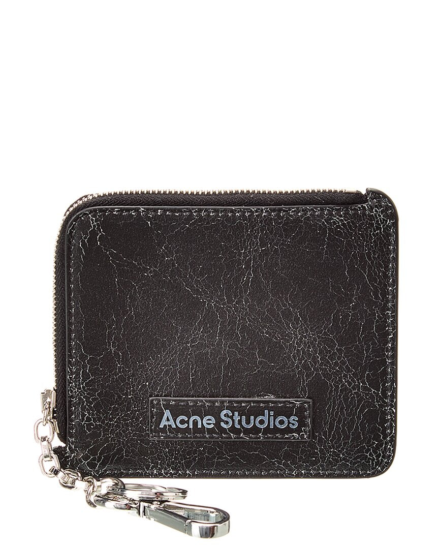 Кожаный чехол для карт Acne Studios, черный 
Кожаный чехол для карт Acne Studios, черный