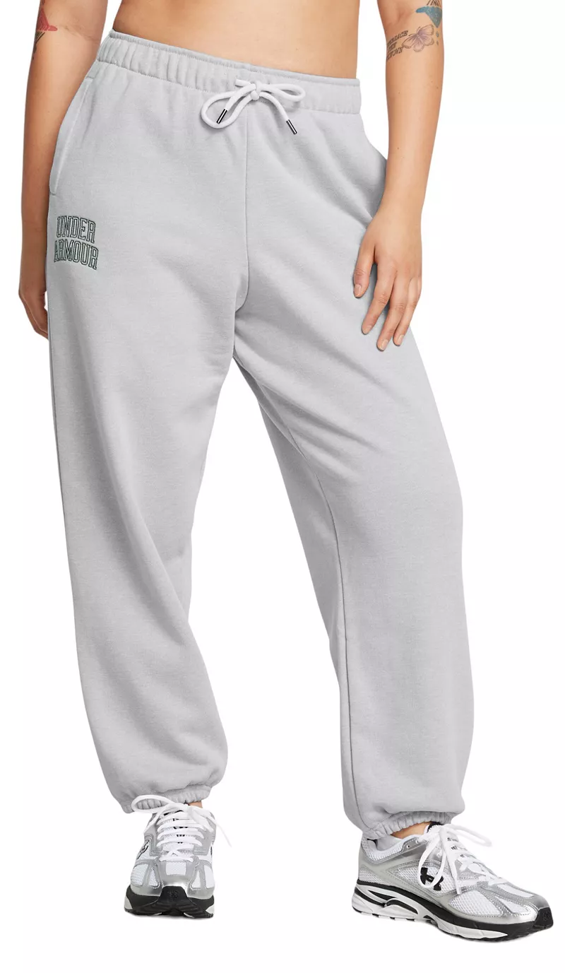 Женские брюки оверсайз из махровой ткани Under Armour Icon Heavyweight, цвет Mod Gray Light Heather
Женские брюки оверсайз из махровой ткани Under Armour Icon Heavyweight, цвет Mod Gray Light Heather