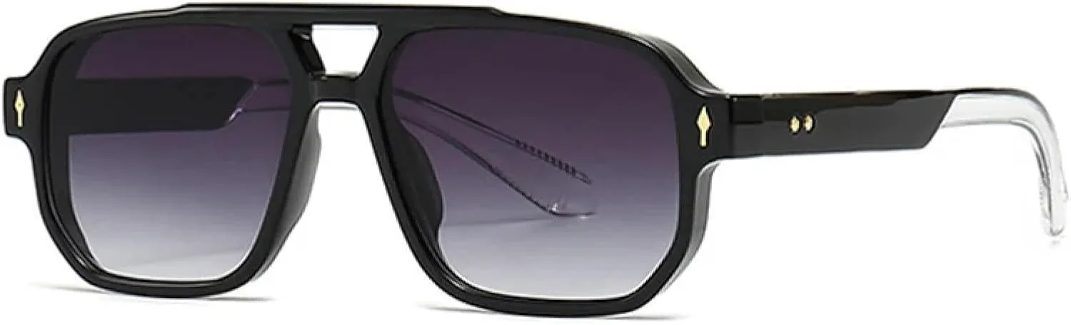 Ретро солнцезащитные очки с двойной перемычкой для женщин, градиентные, защита от УФ-излучения UV400, модные заклепки для мужчин TVTBBVV, Black Gray Gradient
Ретро солнцезащитные очки с двойной перемычкой для женщин, градиентные, защита от УФ-излучения UV400, модные заклепки для мужчин TVTBBVV, Black Gray Gradient