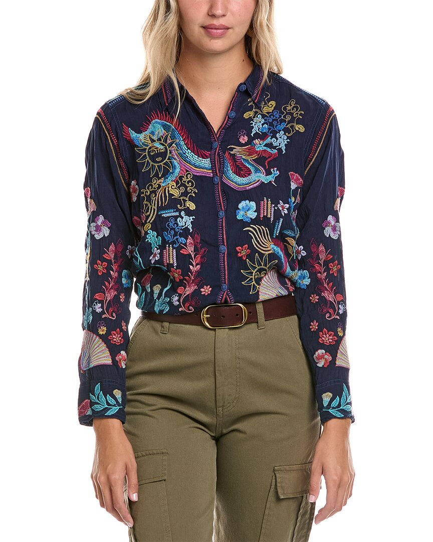 Джонни Вас Блузка Велурия Johnny Was, синий
Джонни Вас Блузка Велурия Johnny Was, синий