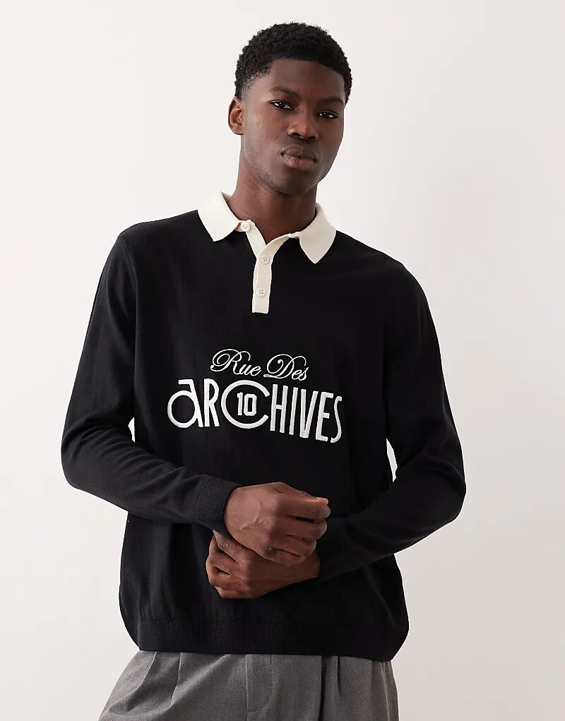 Свободное трикотажное поло ASOS DESIGN с длинными рукавами и принтом на груди, черного цвета
Свободное трикотажное поло ASOS DESIGN с длинными рукавами и принтом на груди, черного цвета