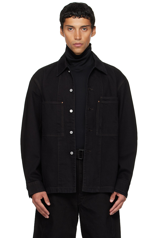 Рабочая джинсовая рубашка Lemaire, черный
Рабочая джинсовая рубашка Lemaire, черный