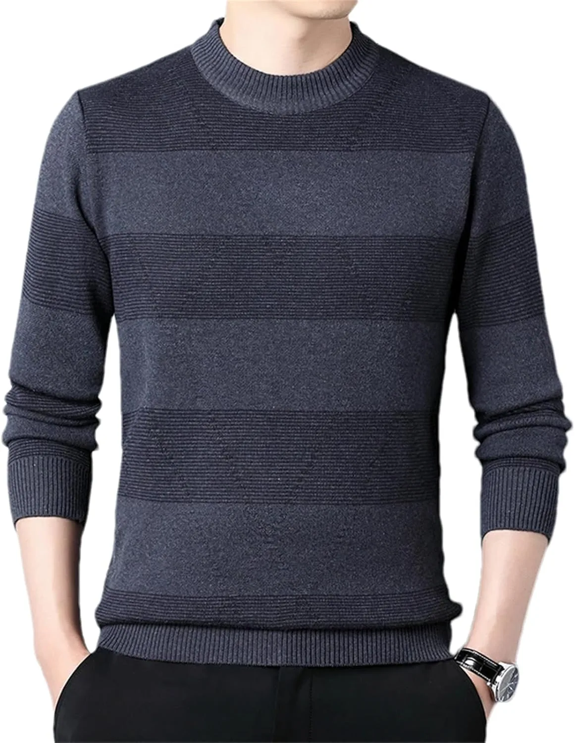 Мужской свитер O-Neck в полоску, утепленный, для осени и зимы
Мужской свитер O-Neck в полоску, утепленный, для осени и зимы