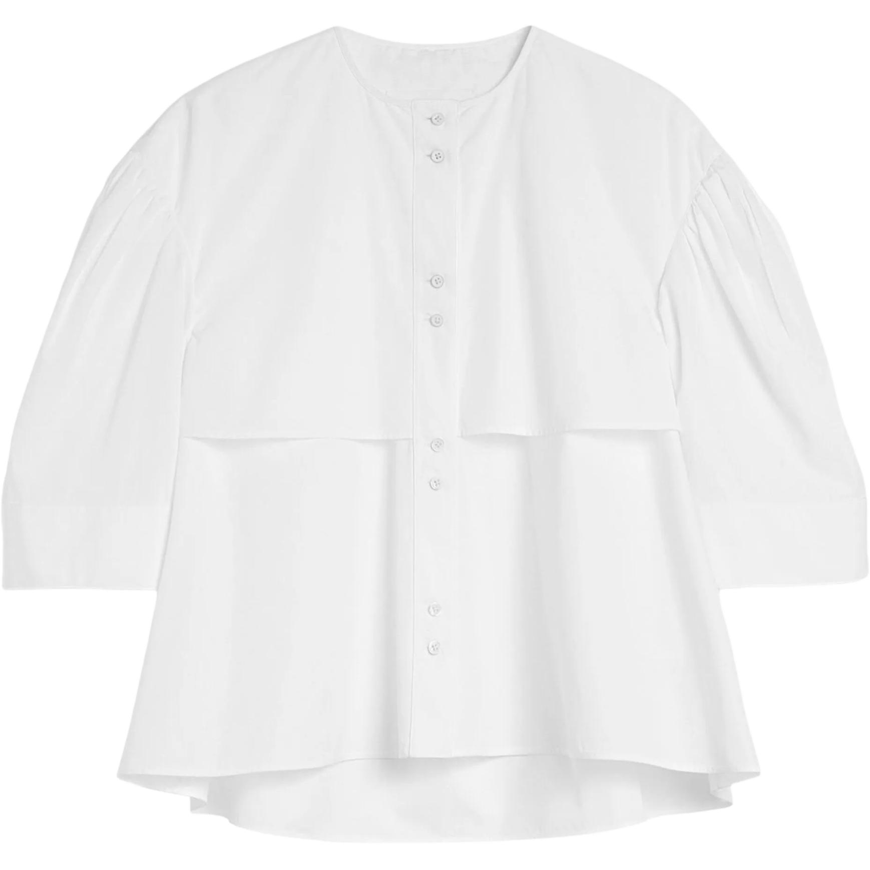 Собранная короткая рубашка из поплина JIL SANDER, белый
Собранная короткая рубашка из поплина JIL SANDER, белый