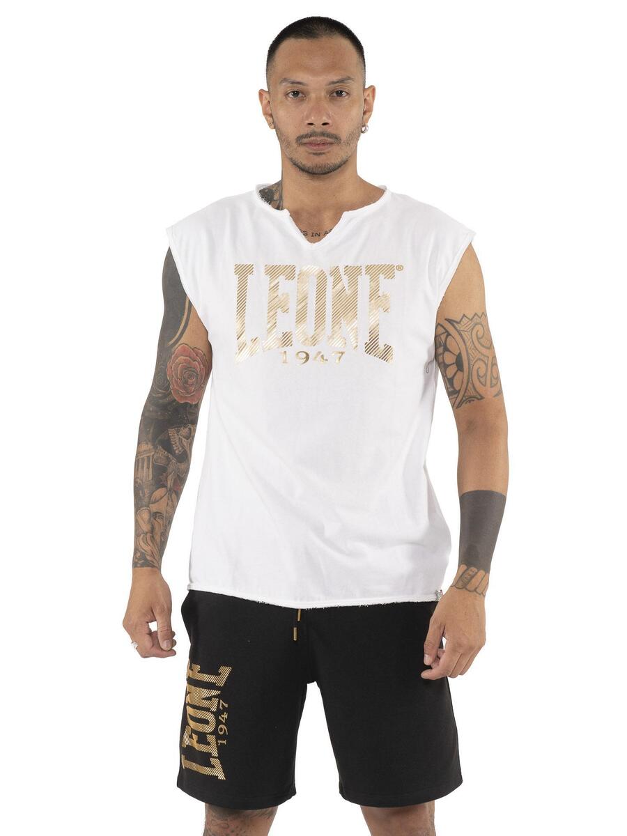 LEONE 1947 APPAREL Мужская футболка без рукавов из эластичного хлопка от Leone Stripe Gold
LEONE 1947 APPAREL Мужская футболка без рукавов из эластичного хлопка от Leone Stripe Gold