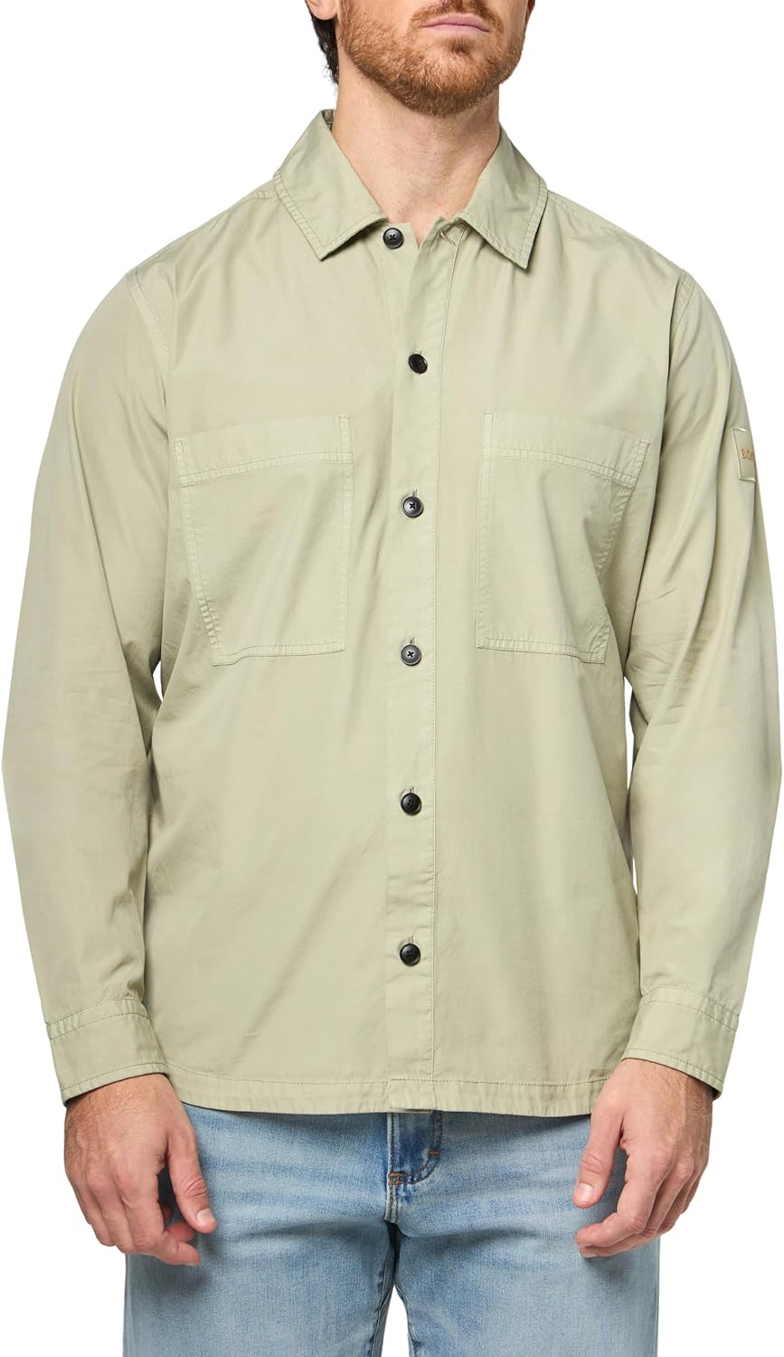 Мужская крашеная саржевая рубашка BOSS, Moss Green
Мужская крашеная саржевая рубашка BOSS, Moss Green