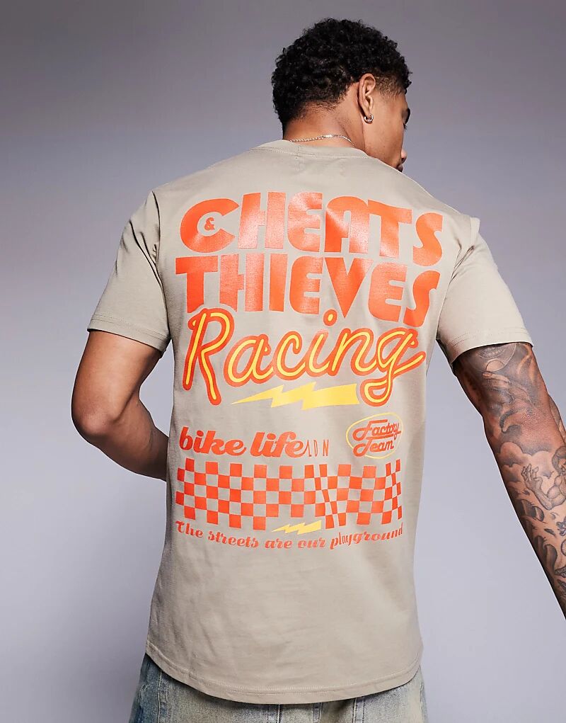 Футболка с принтом на спине 200 г/м2 темно-бежевого цвета Cheats & Thieves
Футболка с принтом на спине 200 г/м2 темно-бежевого цвета Cheats & Thieves