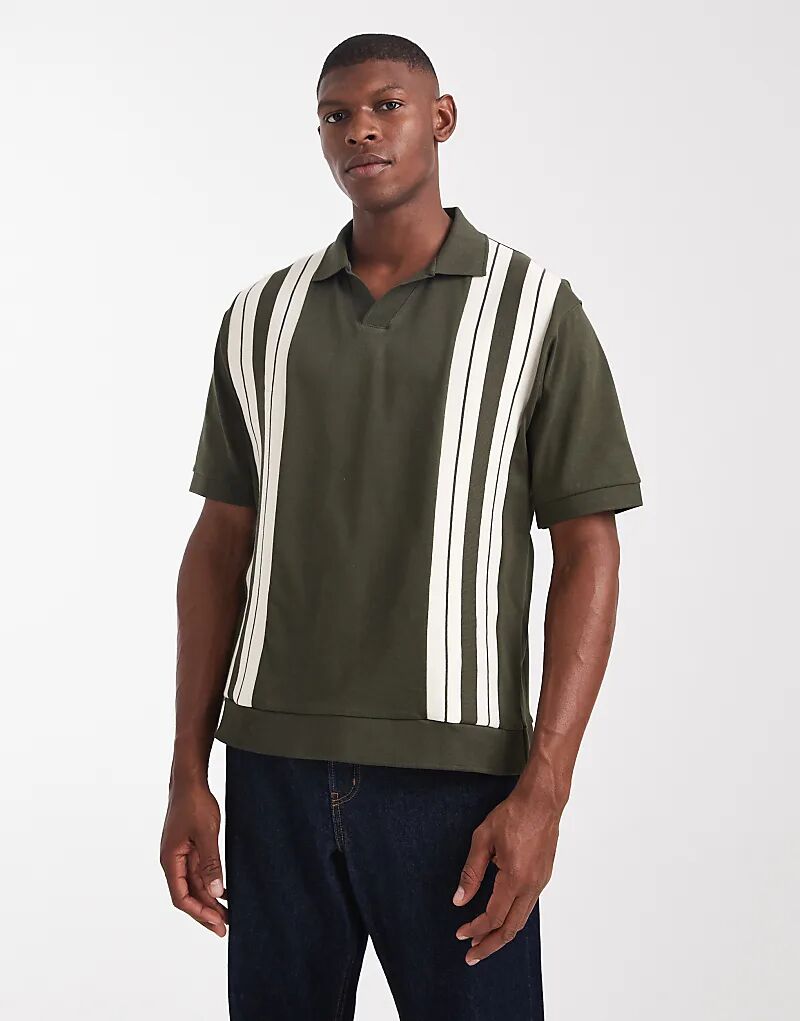 Плотная свободная рубашка-поло ASOS DESIGN свободного кроя со вставками цвета хаки
Плотная свободная рубашка-поло ASOS DESIGN свободного кроя со вставками цвета хаки