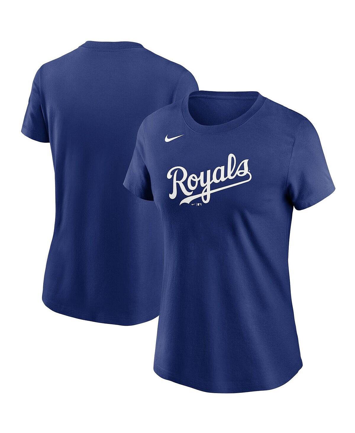 Женская футболка Royal Kansas City Royals с надписью Nike 
Женская футболка Royal Kansas City Royals с надписью Nike