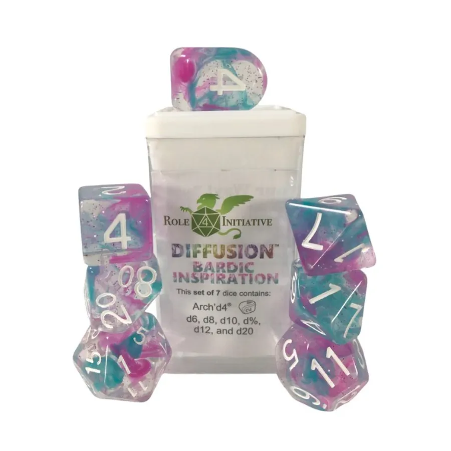 Набор Diffusion Poly — Вдохновение Барда с цифрами (7), Class & Creature Dice - Poly Sets
Набор Diffusion Poly — Вдохновение Барда с цифрами (7), Class & Creature Dice - Poly Sets