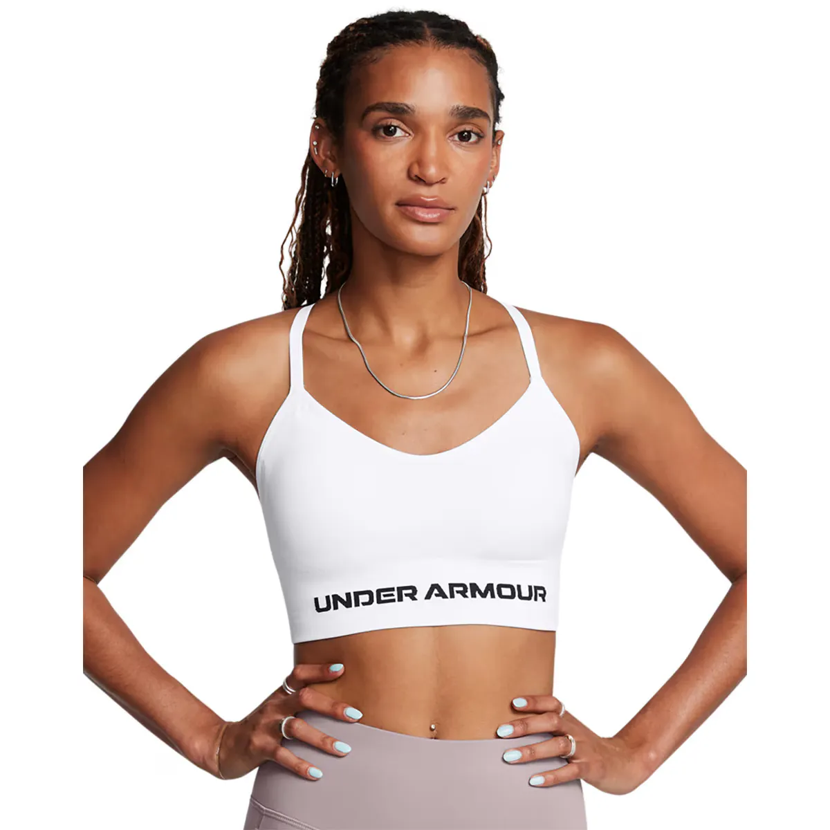 Vanish Seamless Low Bra-Wht Under Armour Женский топ, белый 
Vanish Seamless Low Bra-Wht Under Armour Женский топ, белый