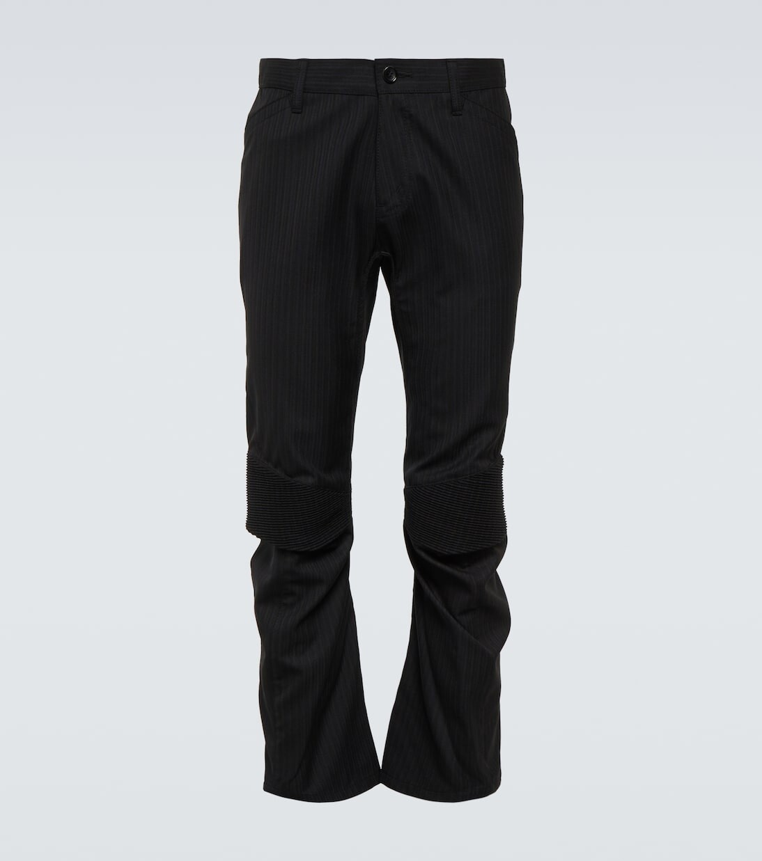 Полосатые брюки из натуральной шерсти Junya Watanabe, черный
Полосатые брюки из натуральной шерсти Junya Watanabe, черный