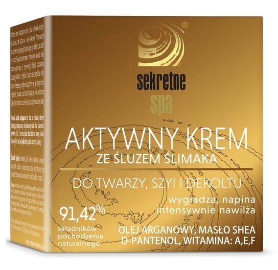 Активный крем со слизью улитки для лица, шеи и декольте 50 мл., Sekretne Spa
Активный крем со слизью улитки для лица, шеи и декольте 50 мл., Sekretne Spa