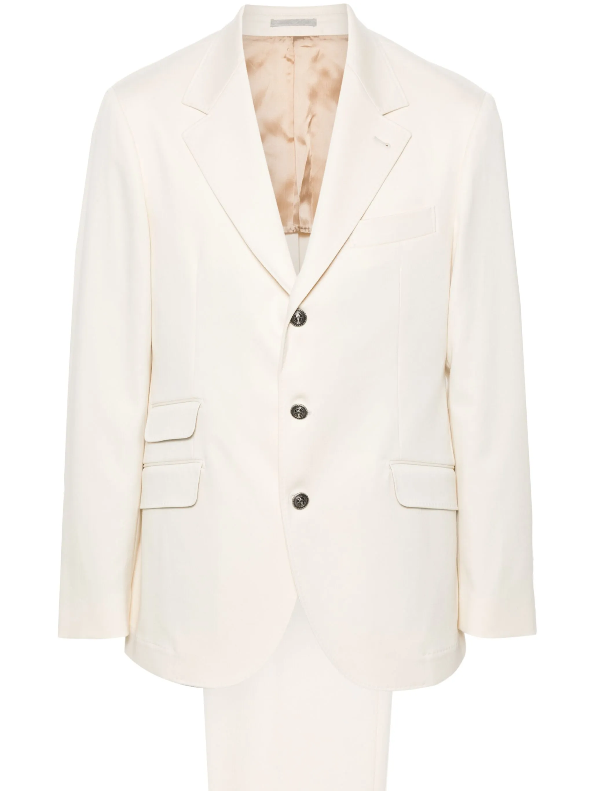 Костюм со складками Brunello Cucinelli, кремовый
Костюм со складками Brunello Cucinelli, кремовый