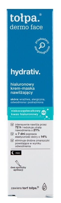 Tołpa Dermo Face Hydrativ крем для лица на ночь, 40 ml
Tołpa Dermo Face Hydrativ крем для лица на ночь, 40 ml