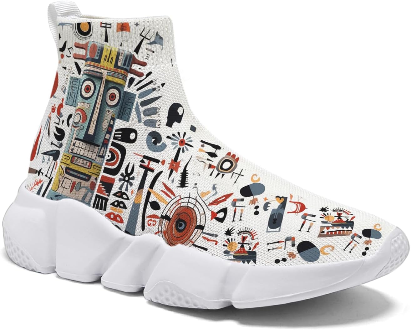 Мужские вязаные носочные кроссовки Hetios - удобные легкие слипоны для ходьбы, Indian Totem_02
Мужские вязаные носочные кроссовки Hetios - удобные легкие слипоны для ходьбы, Indian Totem_02