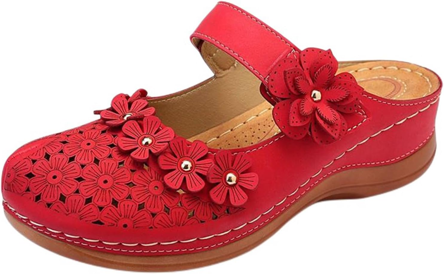 Женские сабо сандалии-мюли, удобные летние с цветами, на платформе, ортопедические сандалии, с круглым закрытым носком, прогулочные тапочки, с вырезами, дышащие, с ремешком на щиколотке Generic, красный
Женские сабо сандалии-мюли, удобные летние с цветами, на платформе, ортопедические сандалии, с круглым закрытым носком, прогулочные тапочки, с вырезами, дышащие, с ремешком на щиколотке Generic, красный