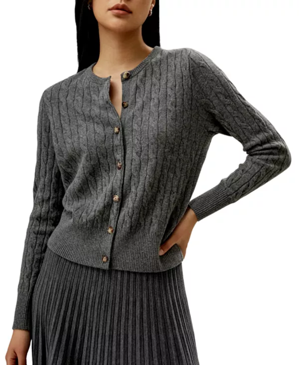 Детский кашемировый кардиган крупной вязки Lilysilk, серый
Детский кашемировый кардиган крупной вязки Lilysilk, серый