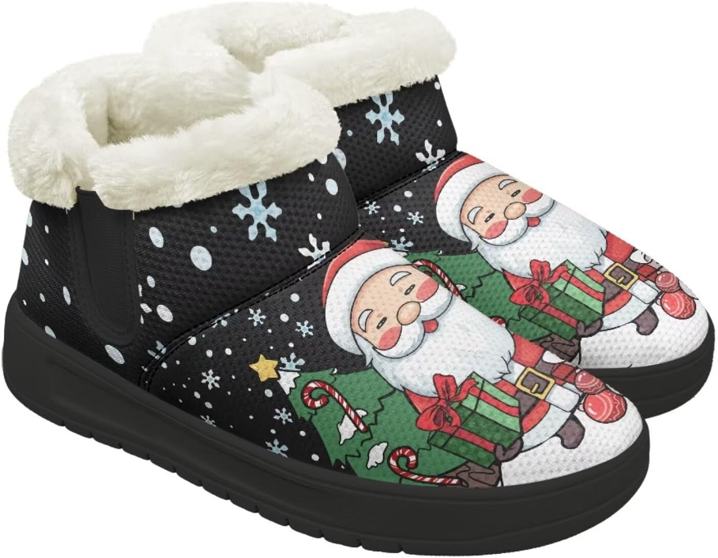 Рождественские ботинки Forchrinse для женщин и мужчин, зимние пушистые снежные ботильоны, удобные теплые короткие ботинки для прогулок, Santa Claus Printed
Рождественские ботинки Forchrinse для женщин и мужчин, зимние пушистые снежные ботильоны, удобные теплые короткие ботинки для прогулок, Santa Claus Printed
