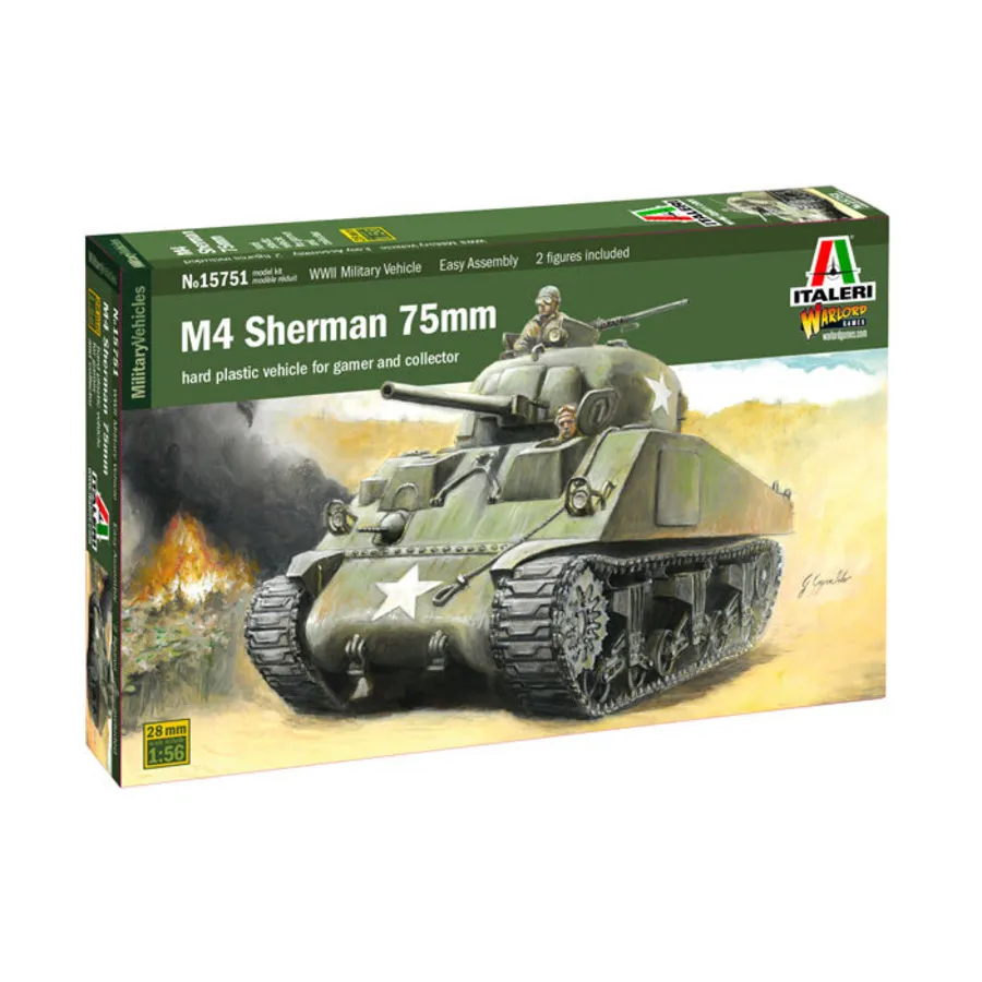 М4 Шерман (США), Military Vehicles - WWII, Bolt Action Compatible (28mm) (1:56) (Italeri-Warlord)
М4 Шерман (США), Military Vehicles - WWII, Bolt Action Compatible (28mm) (1:56) (Italeri-Warlord)