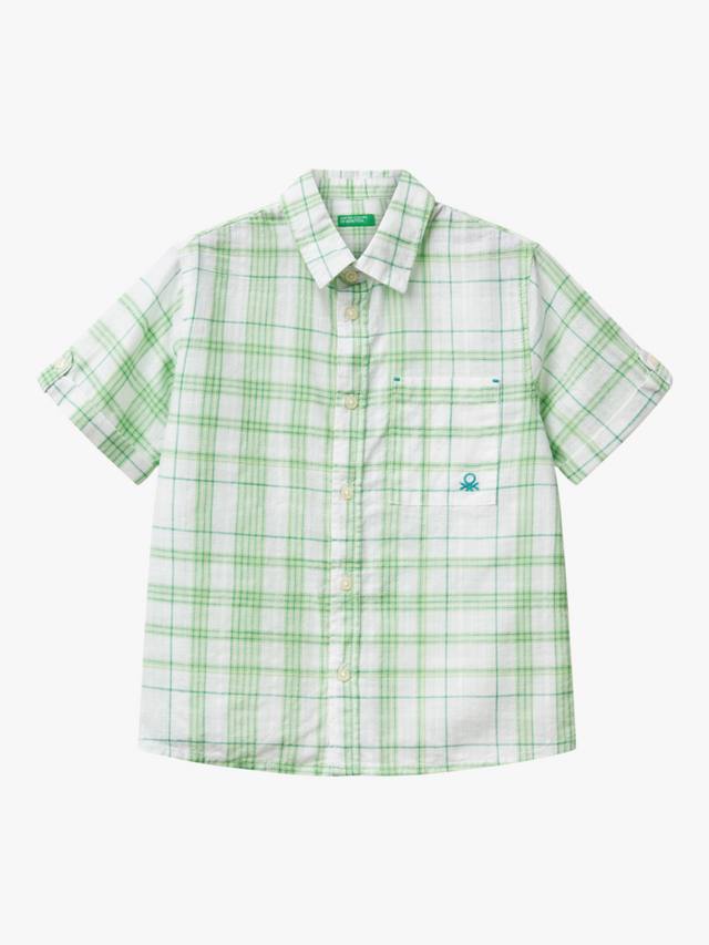 Детская хлопковая рубашка с коротким рукавом в клетку Benetton, Multicolor
Детская хлопковая рубашка с коротким рукавом в клетку Benetton, Multicolor