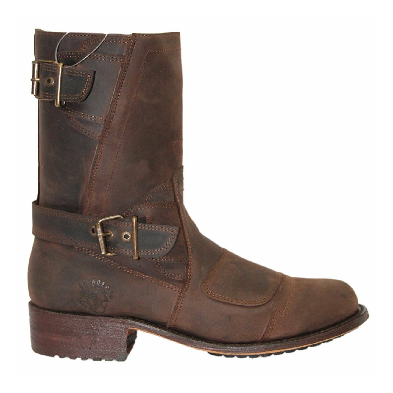 Гриндерс Мужские черные кожаные ковбойские сапоги-Route 66 Grinders
Гриндерс Мужские черные кожаные ковбойские сапоги-Route 66 Grinders