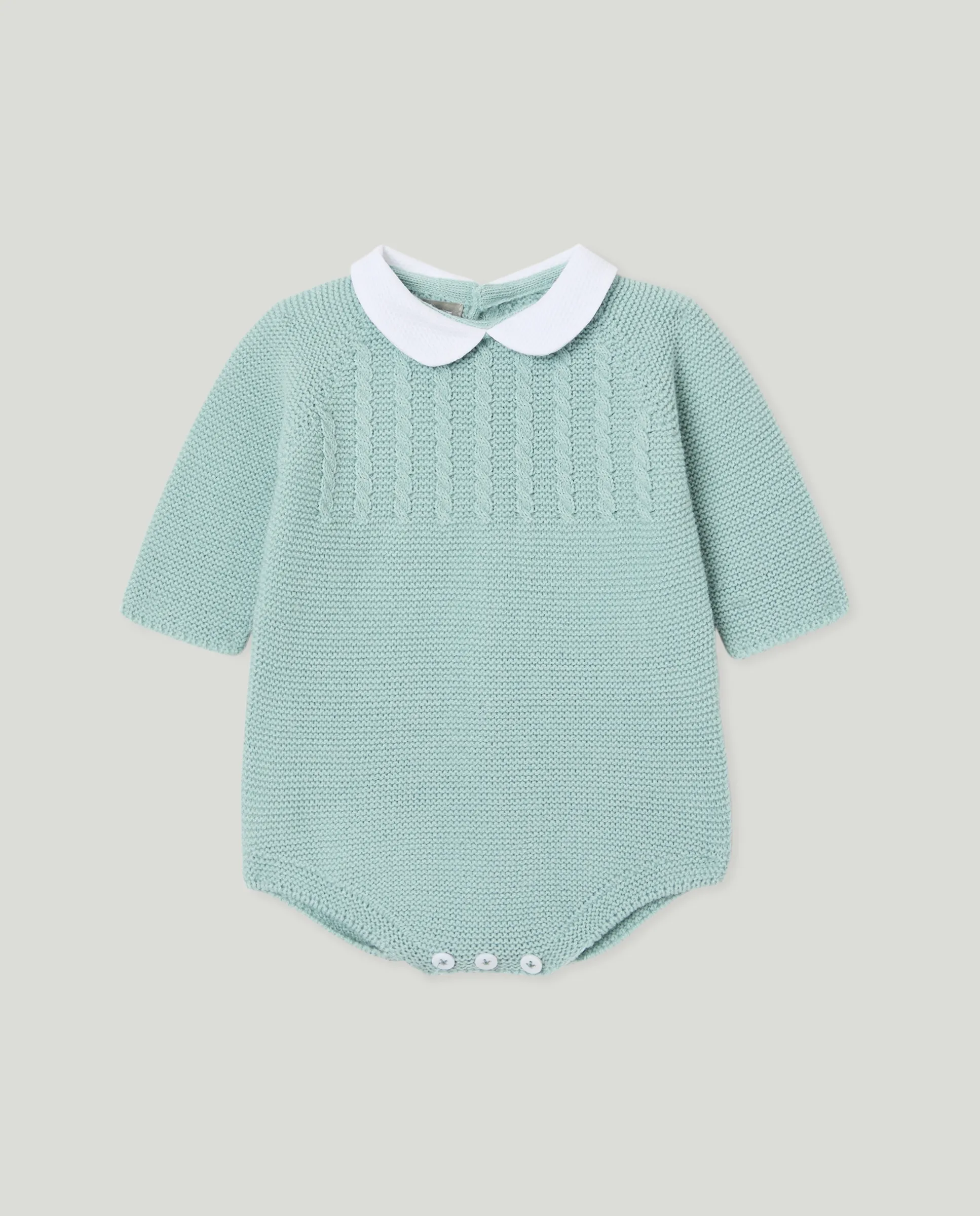 Классический полукомбинезон-распашонка с длинным рукавом и воротничком-стойкой, с вышивкой восьмерок на кокетке для малыша Coconut El Corte Inglés, зеленый
Классический полукомбинезон-распашонка с длинным рукавом и воротничком-стойкой, с вышивкой восьмерок на кокетке для малыша Coconut El Corte Inglés, зеленый