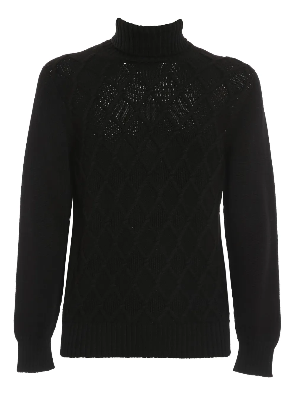 Свитер с высоким воротником и косичкой Drumohr, черный
Свитер с высоким воротником и косичкой Drumohr, черный