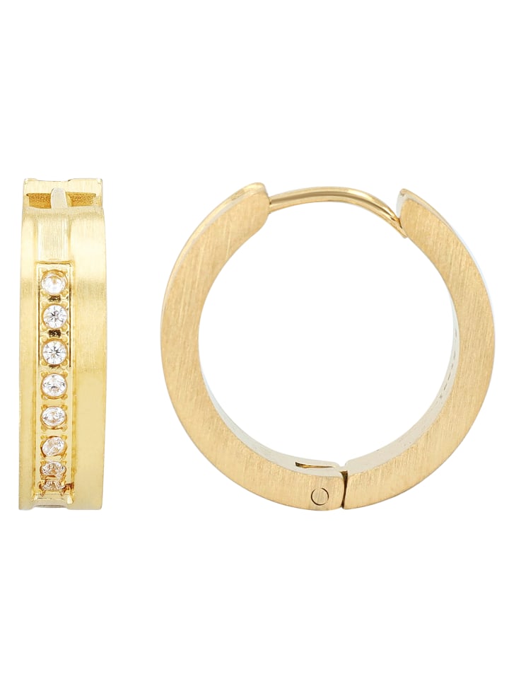 Adeliás Женские серьги - серьги-кольца на шарнирах из нержавеющей стали с золотыми стразами
Adeliás Женские серьги - серьги-кольца на шарнирах из нержавеющей стали с золотыми стразами