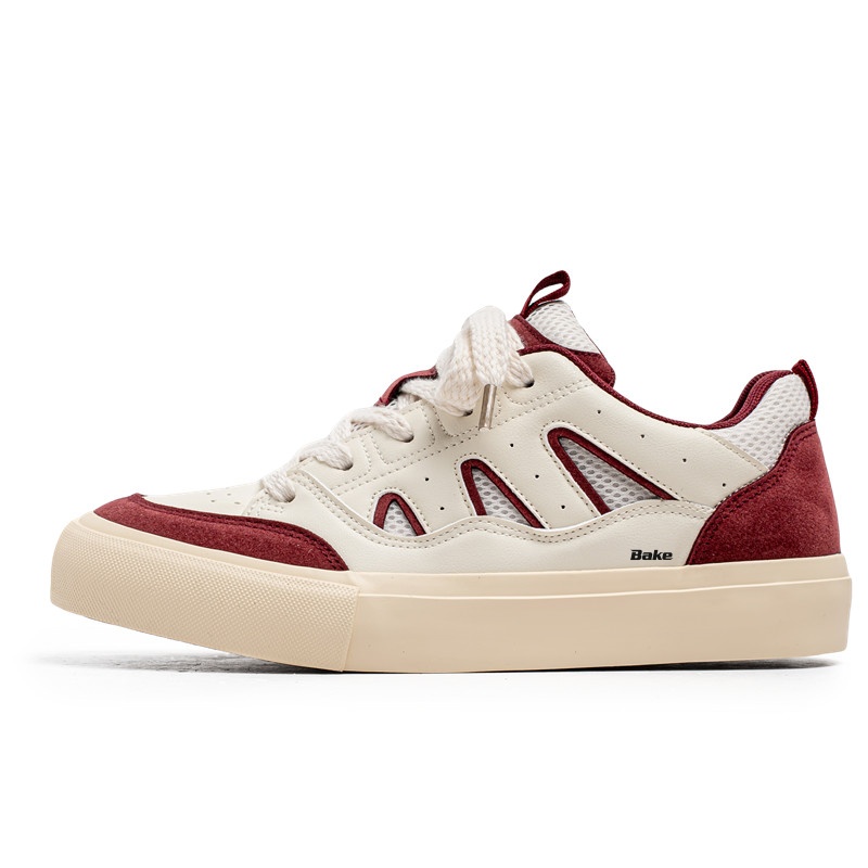 Нескользящие износостойкие низкие мужские кроссовки BAKE, Red 
Нескользящие износостойкие низкие мужские кроссовки BAKE, Red