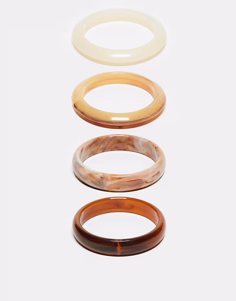 Набор из 4 браслетов из смолы разных цветов Asos Design, мультиколор
Набор из 4 браслетов из смолы разных цветов Asos Design, мультиколор