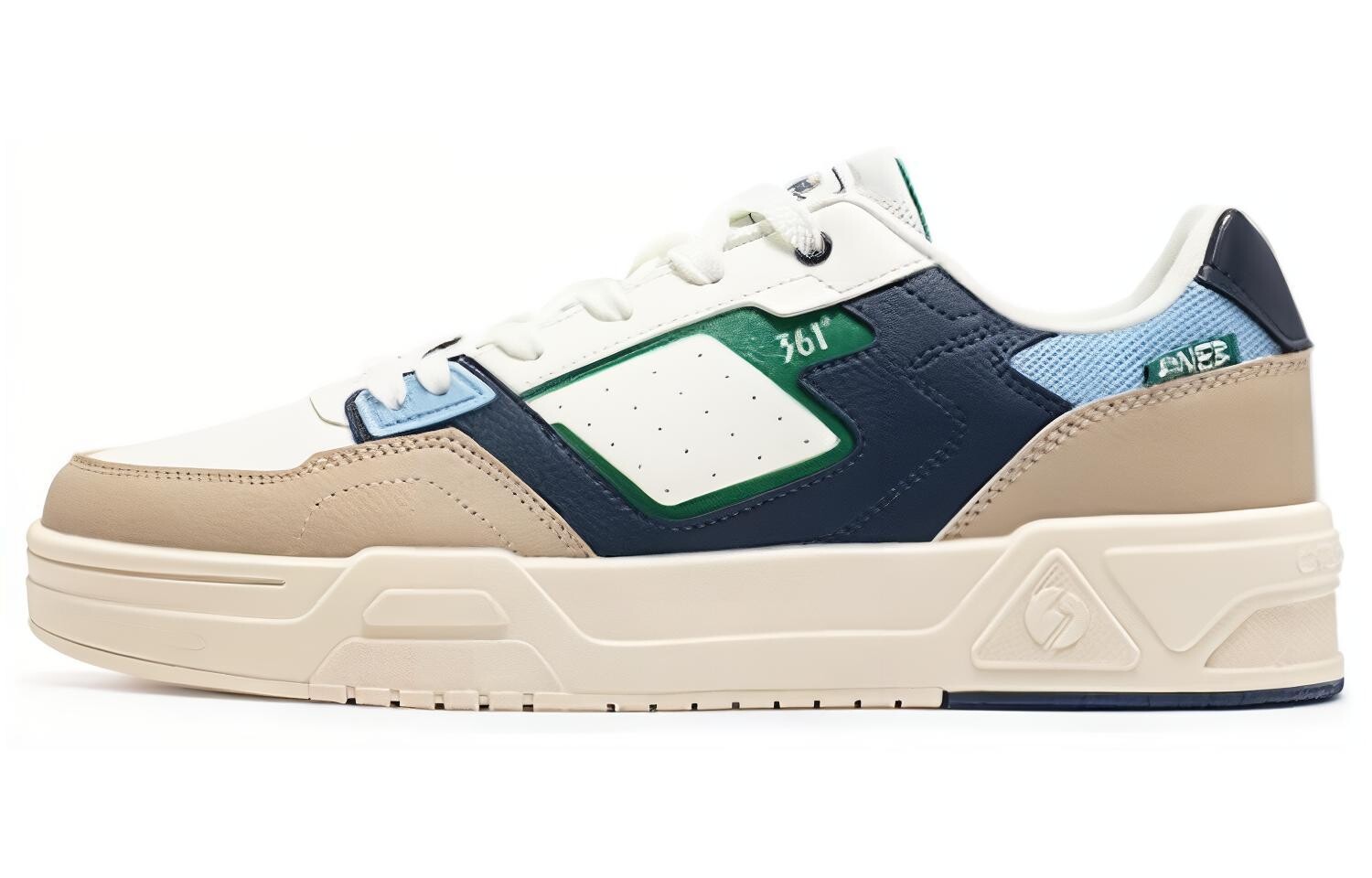 Кеды мужские, обувь для скейтбординга низкая белый/коричневый/синий 361°
Кеды мужские, обувь для скейтбординга низкая белый/коричневый/синий 361°