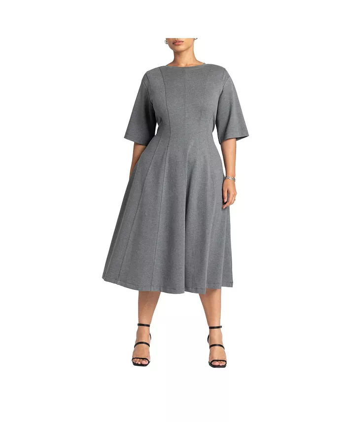 Женское рабочее платье из понте с декоративными швами ELOQUII, серый
Женское рабочее платье из понте с декоративными швами ELOQUII, серый