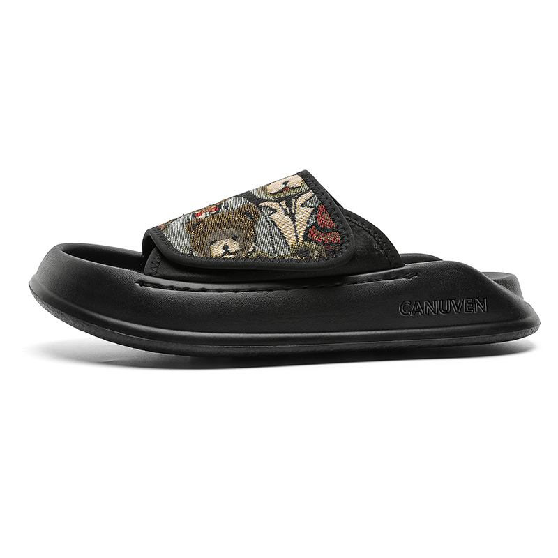CANUVEN Резиновые тихие быстросохнущие амортизирующие тапочки-слайды мужские черные
CANUVEN Резиновые тихие быстросохнущие амортизирующие тапочки-слайды мужские черные
