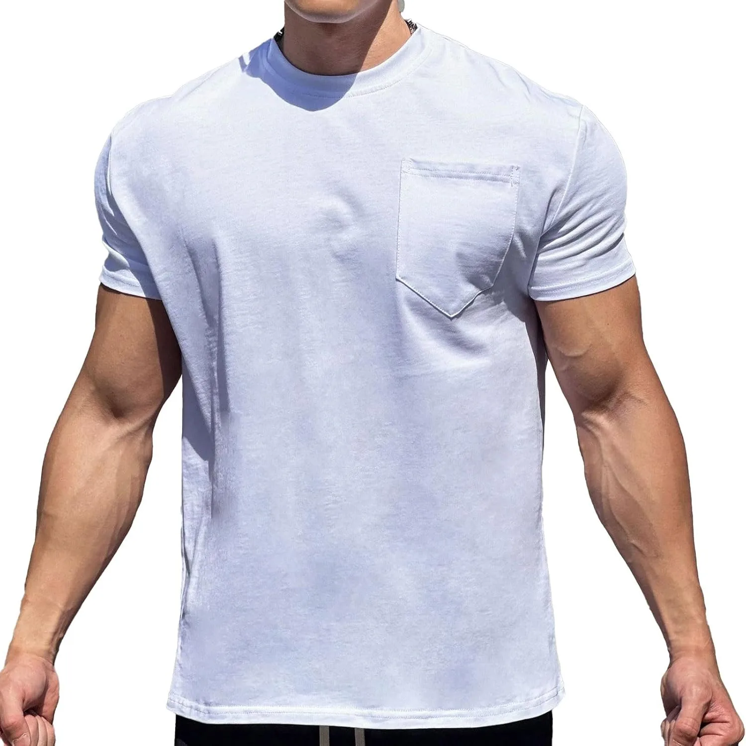 Мужская футболка с коротким рукавом из хлопка, свободная, однотонная
Мужская футболка с коротким рукавом из хлопка, свободная, однотонная